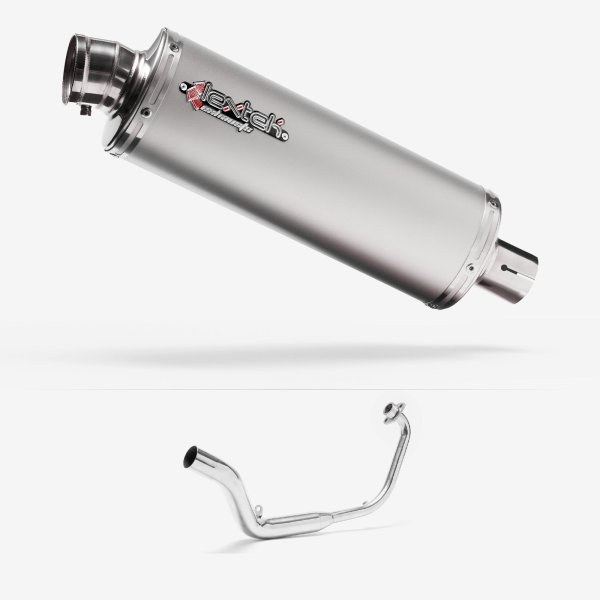 Lextek OP1 Matt S/Steel Exhaust System 350mm for Honda CB125 R (18-22)
