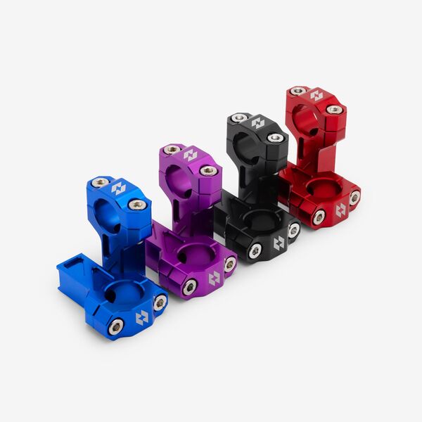 Full-E Charged Handlebar Risers 25mm for TL6000 Blue