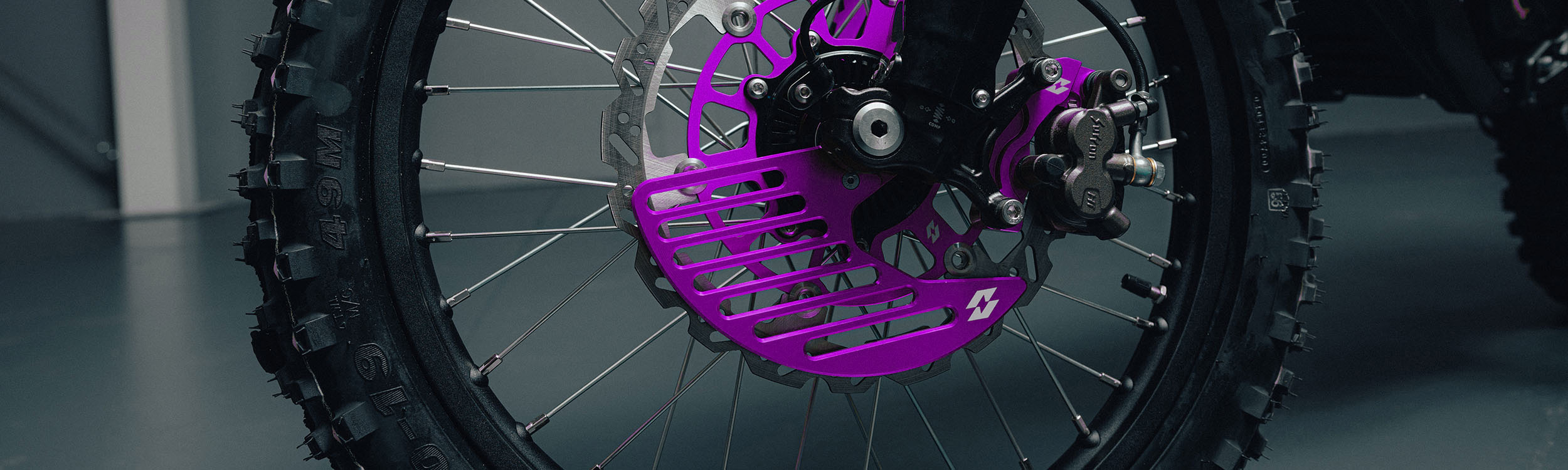 Full-E Charged Front Brake Disc Guard for Ultra Bee Purple