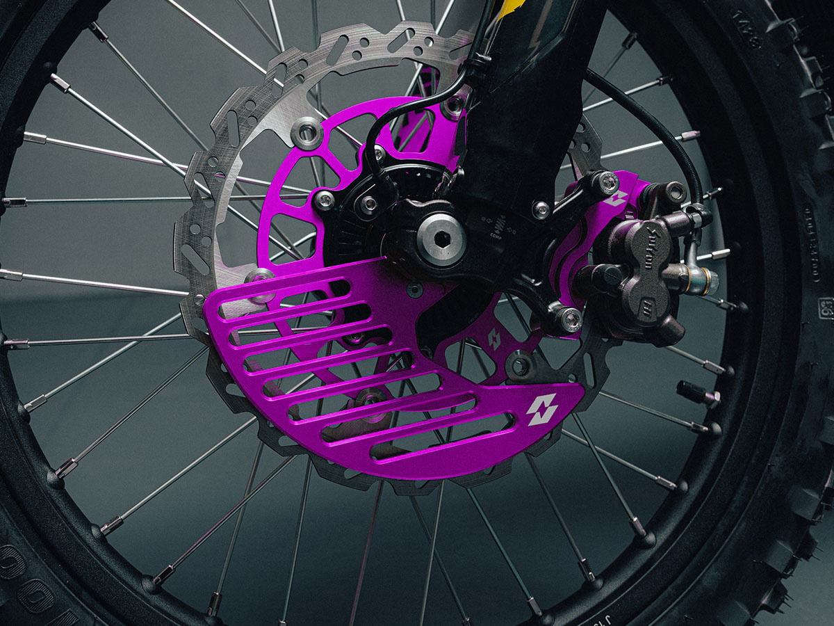 Full-E Charged Front Brake Disc Guard for Ultra Bee Purple