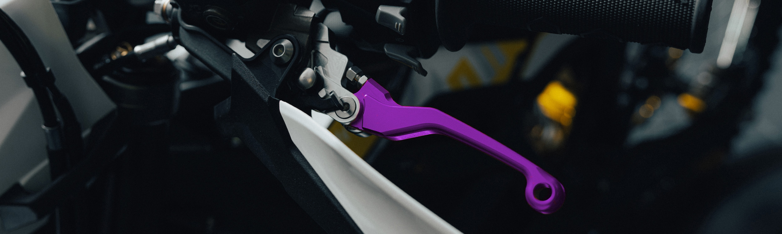 Full-E Charged Adjustable Brake Levers for Ultra Bee Purple