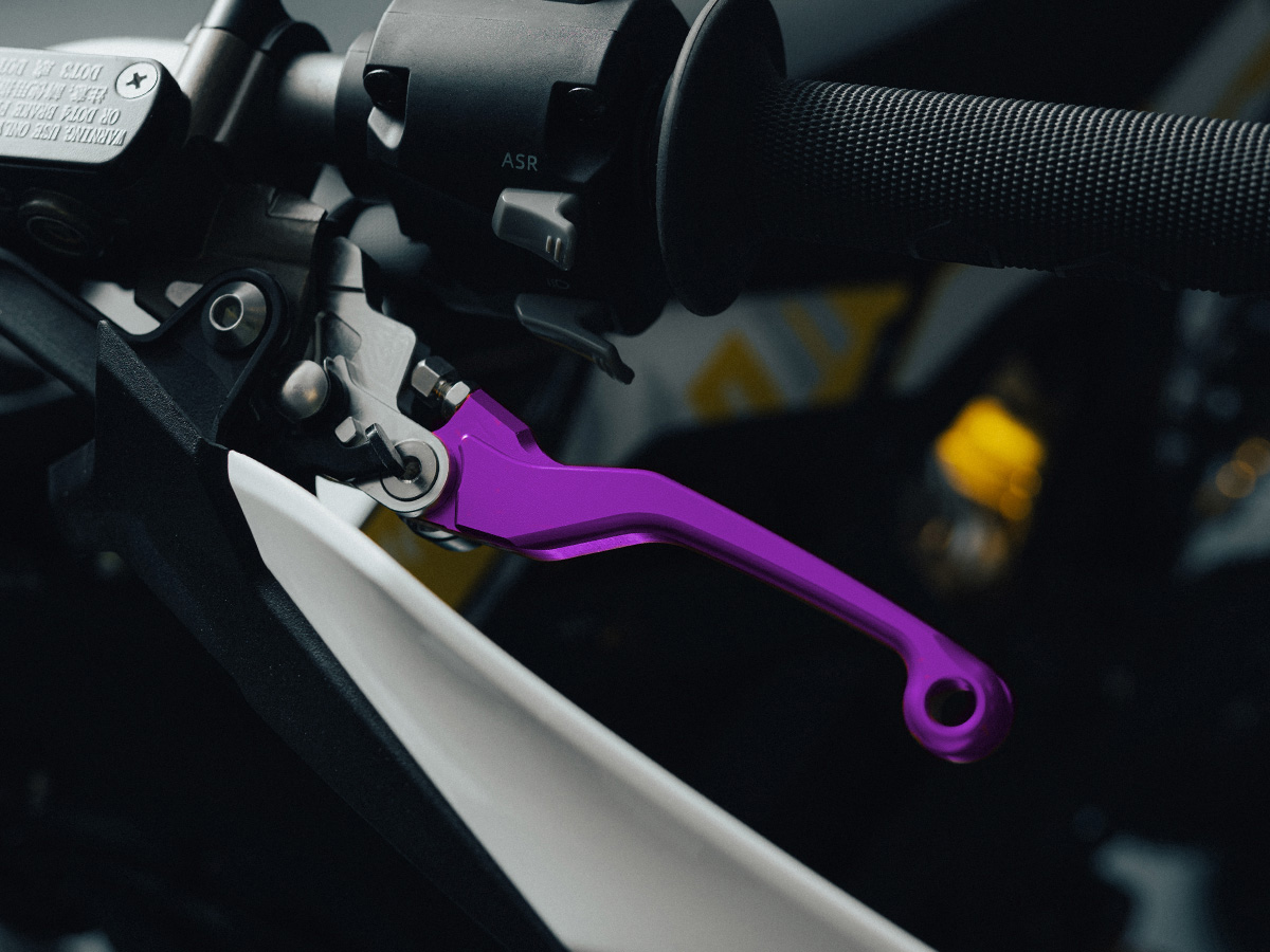 Full-E Charged Adjustable Brake Levers for Ultra Bee Purple