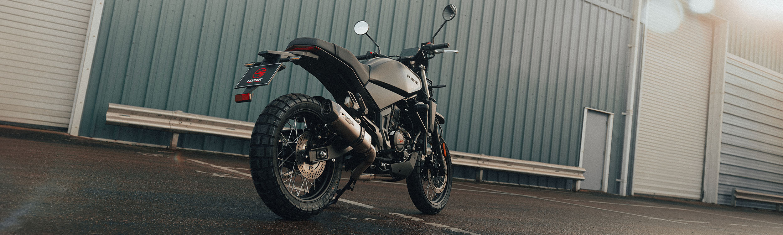 Lextek Matt Stainless Steel VP1 300mm Exhaust System for Lexmoto RSS 125 (22-24)