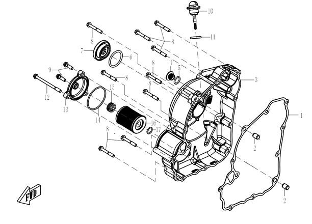 Right Crankcase Cover 300