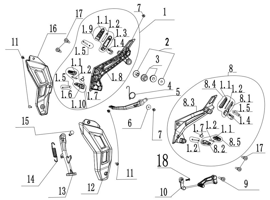 FOOT PEGS / SIDE STAND 