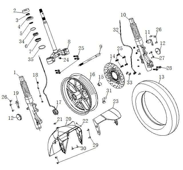 FRONT SUSPENSION / WHEEL