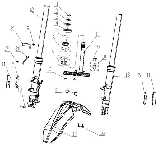 FRONT SUSPENSION AND YOKE