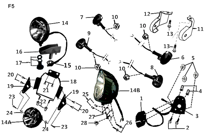 Headlight/Speedo Assembly/Indicators