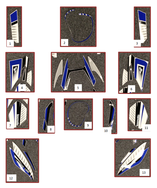 Stickers - Blue/White