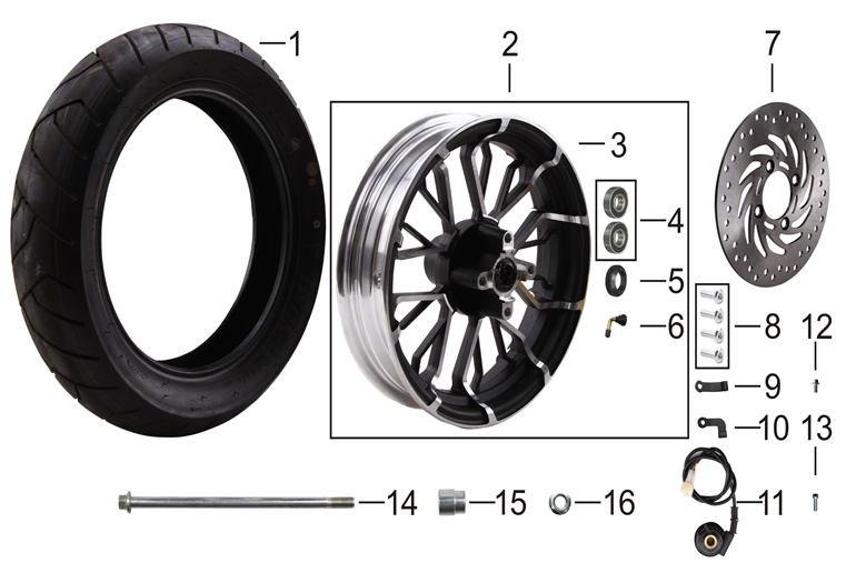 FRONT WHEEL ASSEMBLY