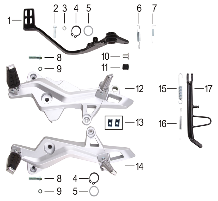 Footpegs/Brake Pedal