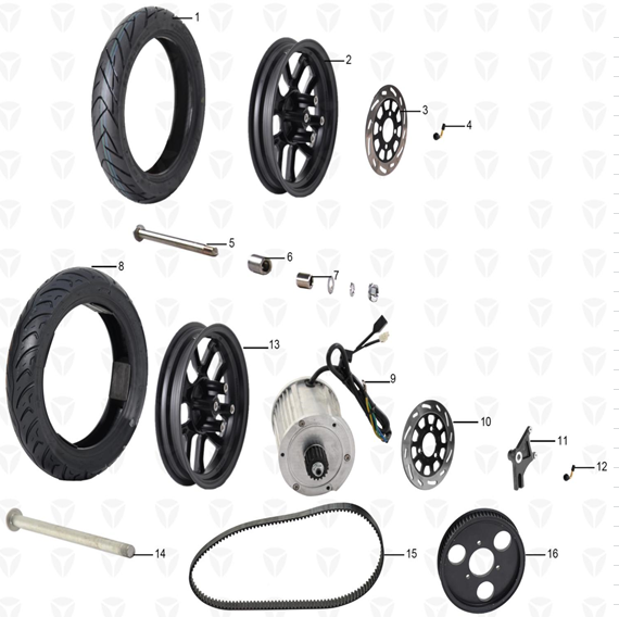 FRONT/REAR WHEEL ASSEMBLY