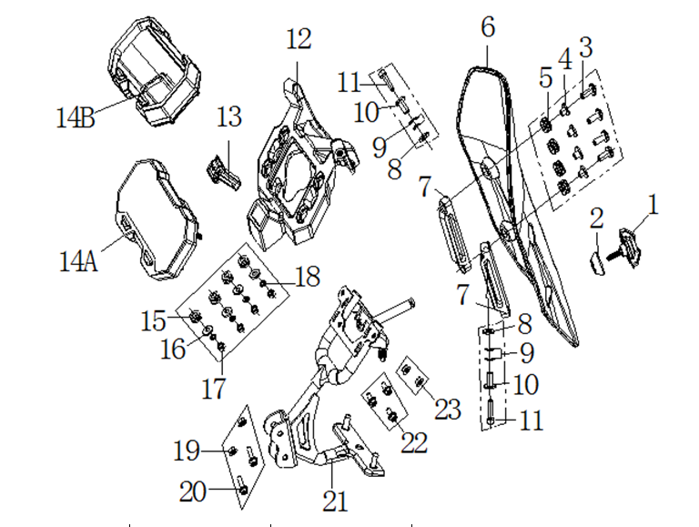 SPEEDO ASSEMBLY/WINDSHIELD