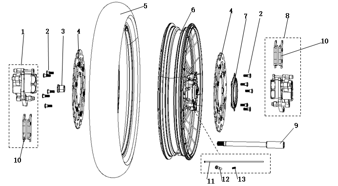 FRONT WHEEL ASSEMBLY