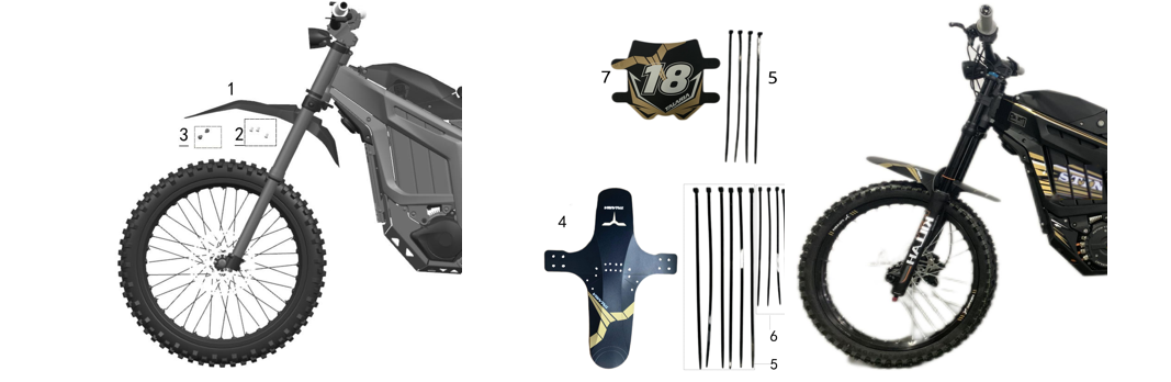 Front Mudguard, and Number Board