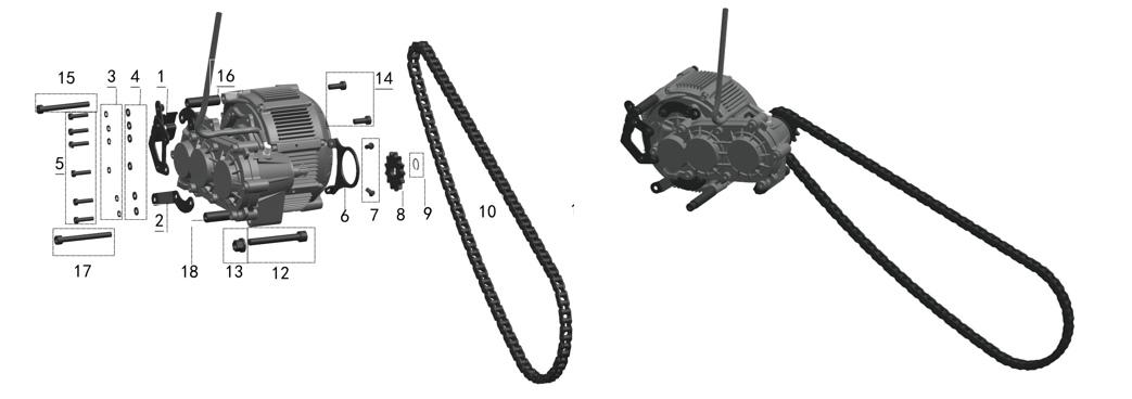 Motor and Gearbox Assembly Auxiliaries