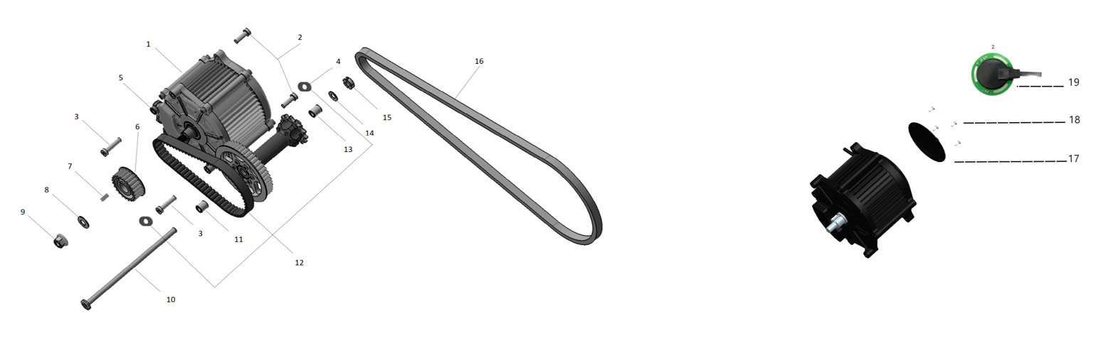 MOTOR AND GEAR BOX ASSEMBLY AUXILIARIES