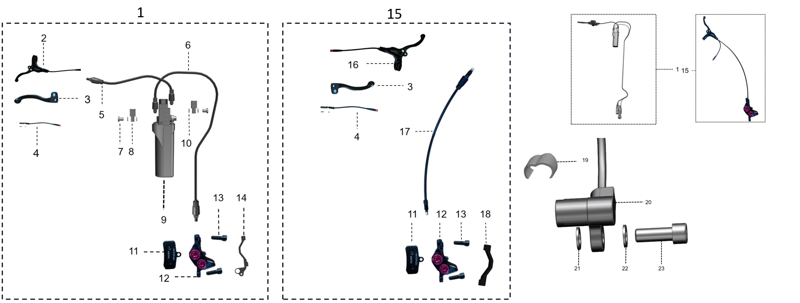 Front and Rear Brake system