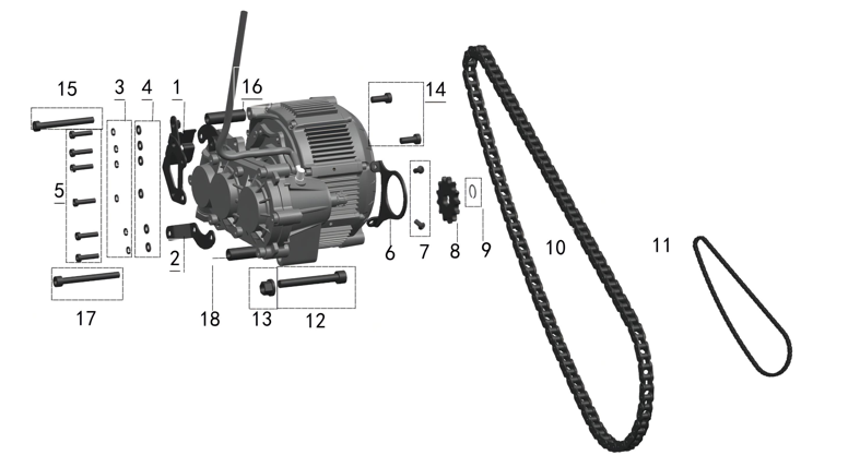Motor and Gearbox Assembly Auxiliaries 