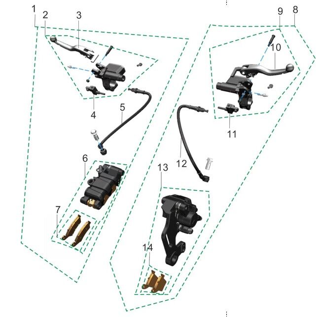 FRONT AND REAR BRAKE SYSTEM