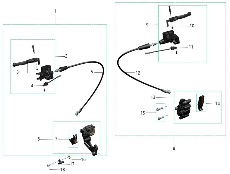 FRONT AND REAR BRAKE SYSTEM