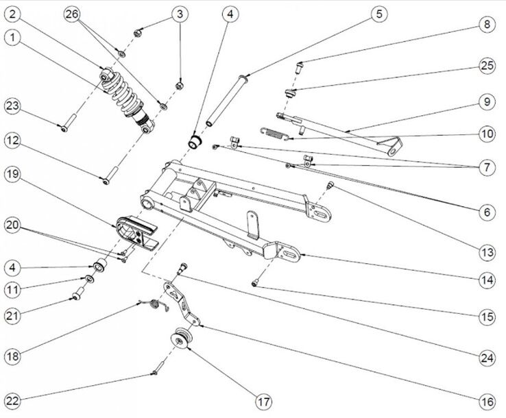 REAR SUSPENSION / SWINGARM