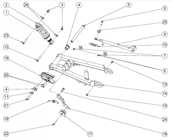 REAR SUSPENSION  / SWINGARM