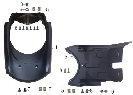 FOOTWELL PANELS FACING KNEES