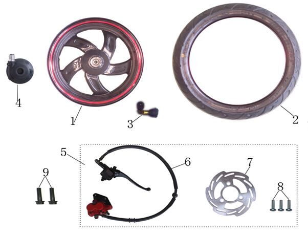 FRONT WHEEL ASSEMBLY