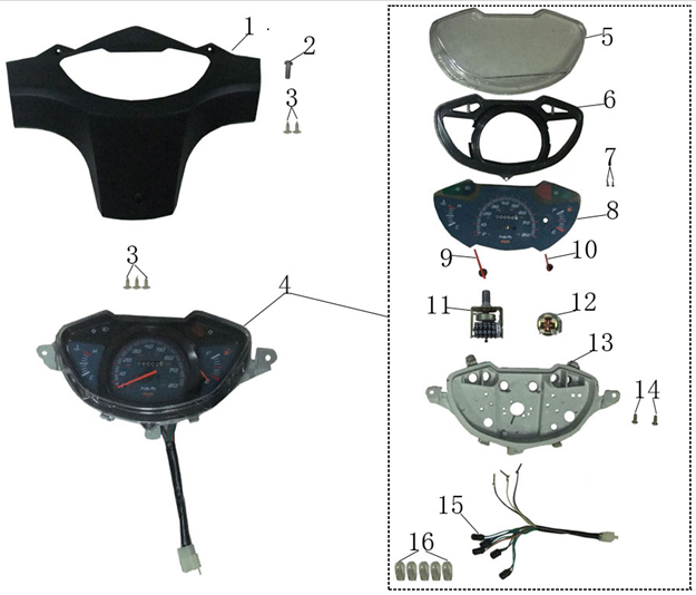 SPEEDO ASSEMBLY 