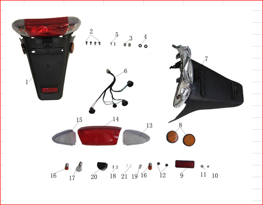 Tail Light/Rear Mudguard