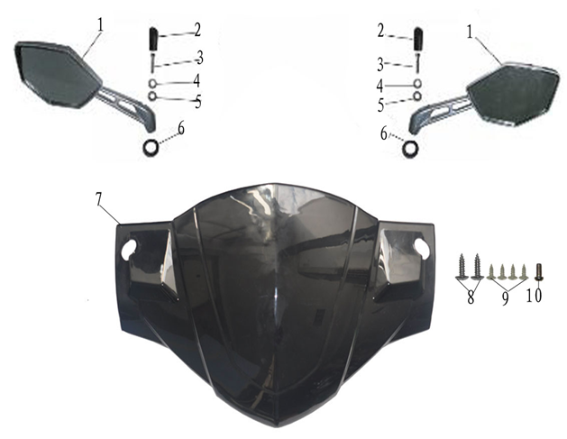 Handlebar Panel/Mirrors