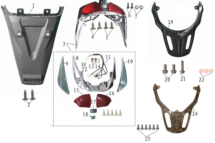 Tail Light/Rear Mudguard