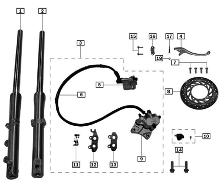 FRONT SUSPENSION/ FRONT BRAKE