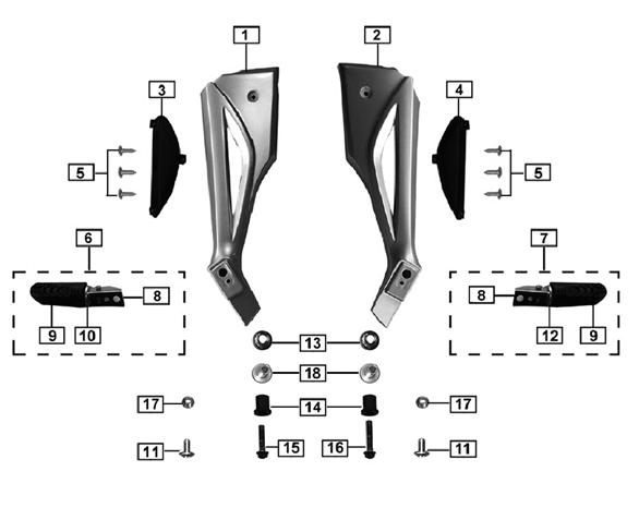 Rear Footpegs