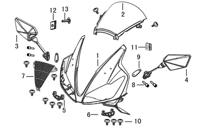 Headlight Panel/Mirrors