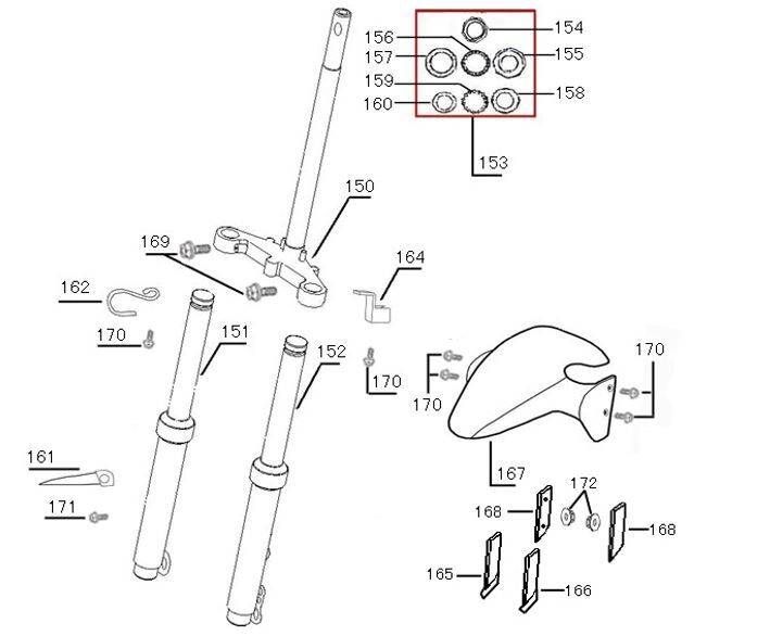 FRONT FORK/MUDGUARD
