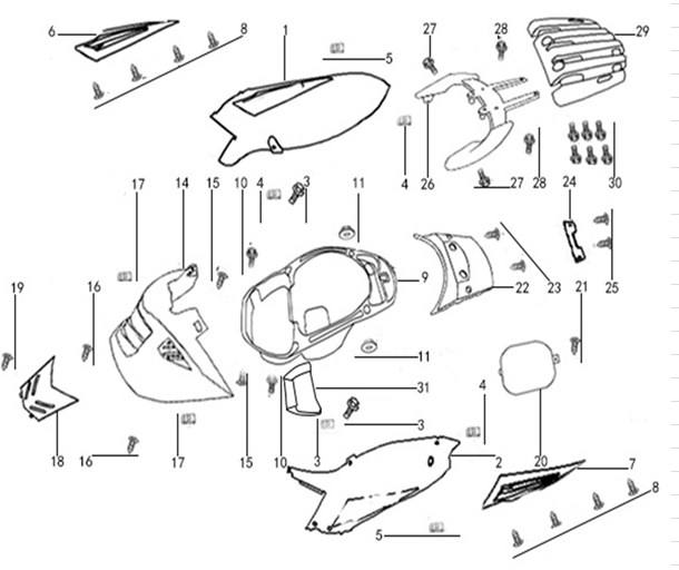 REAR SIDE PANEL/LUGAGGE RACK