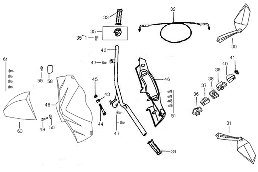 Handlebar/Grips/Mirrors