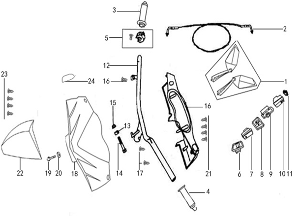 Handlebars/Grips/Mirrors