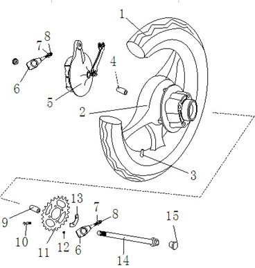 REAR WHEEL/REAR BRAKE
