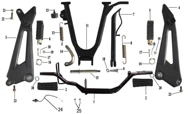 Foot pegs and Stands