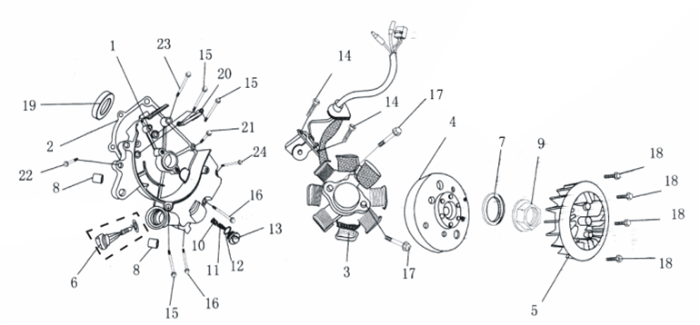 Stator/Right Engine Casing