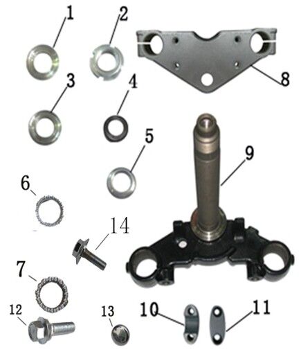 UPPER AND LOWER YOKE