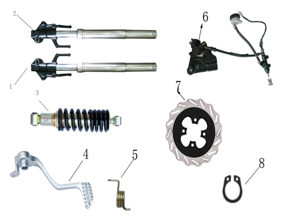 Front/Rear Suspension/Rear Brake System