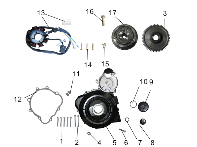 Left Engine Casing/Magneto
