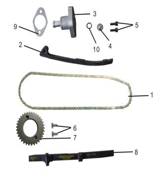 CAM CHAIN AND TENSIONER