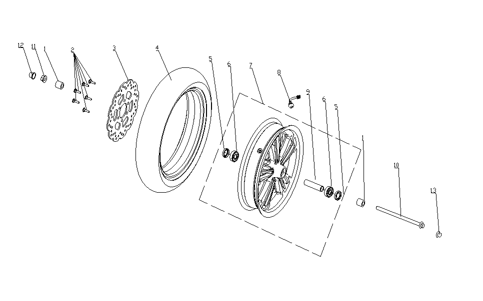 FRONT WHEEL ASSY