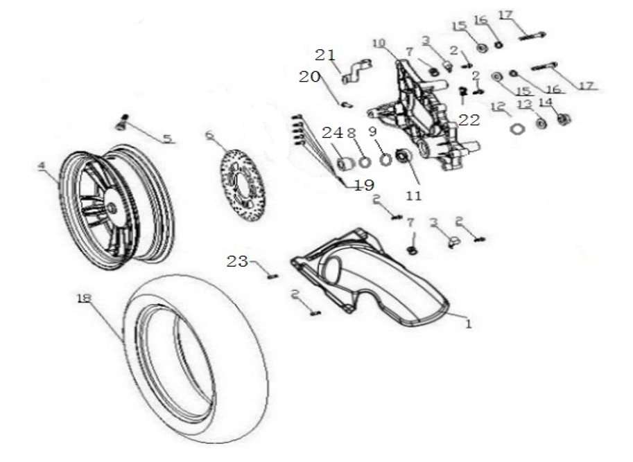 REAR WHEEL ASSY