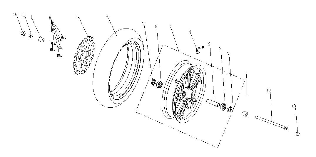 FRONT WHEEL ASSY